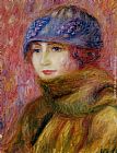 William Glackens Woman In Blue Hat painting